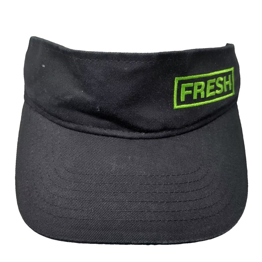 Subway Visor Hat Black Green OS Strapback Embroidered Graphic Logo Adjustable